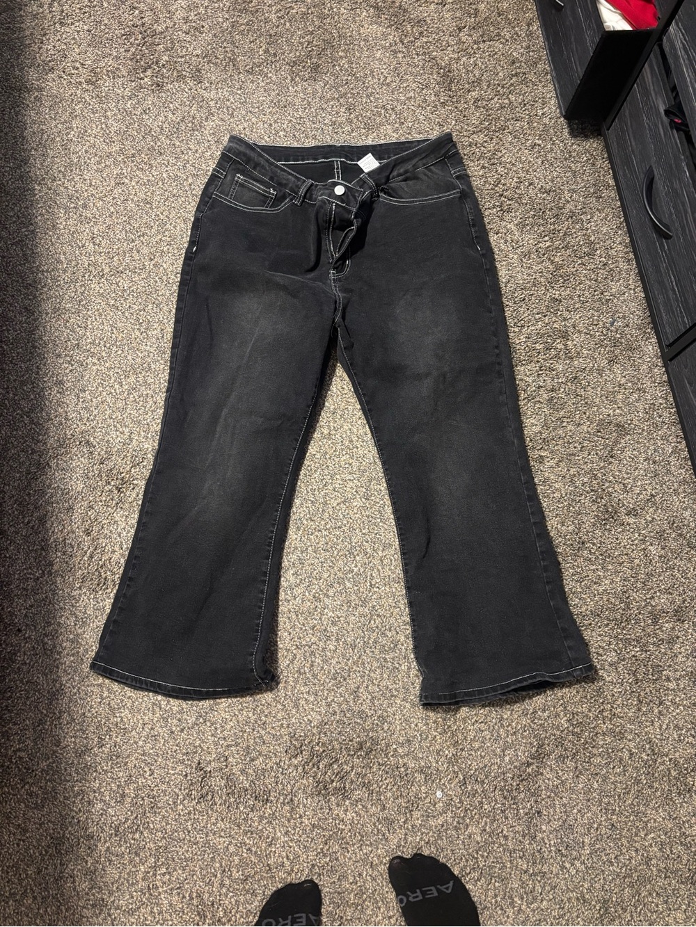 Classic Black Wide-Leg Flare Jeans for Women